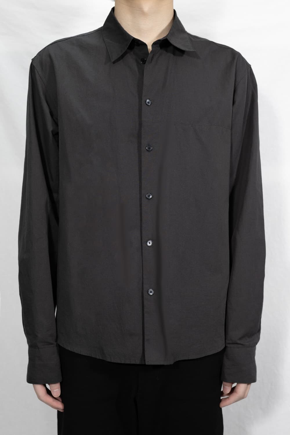 Les - Pin shirt (Charcoal) 레스 상품이미지1