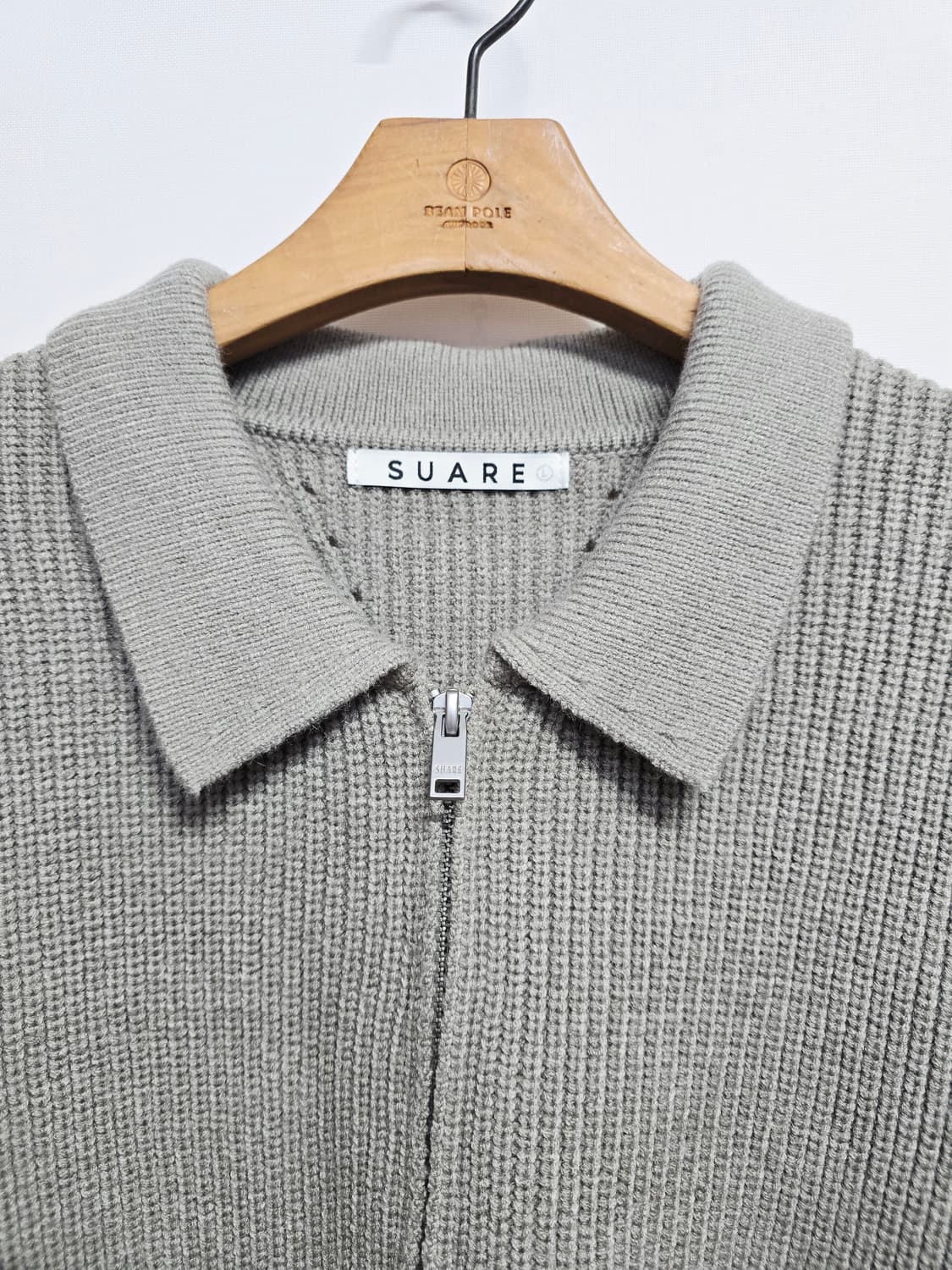 SUARE 니트 카라 집업 가디건 상품이미지2