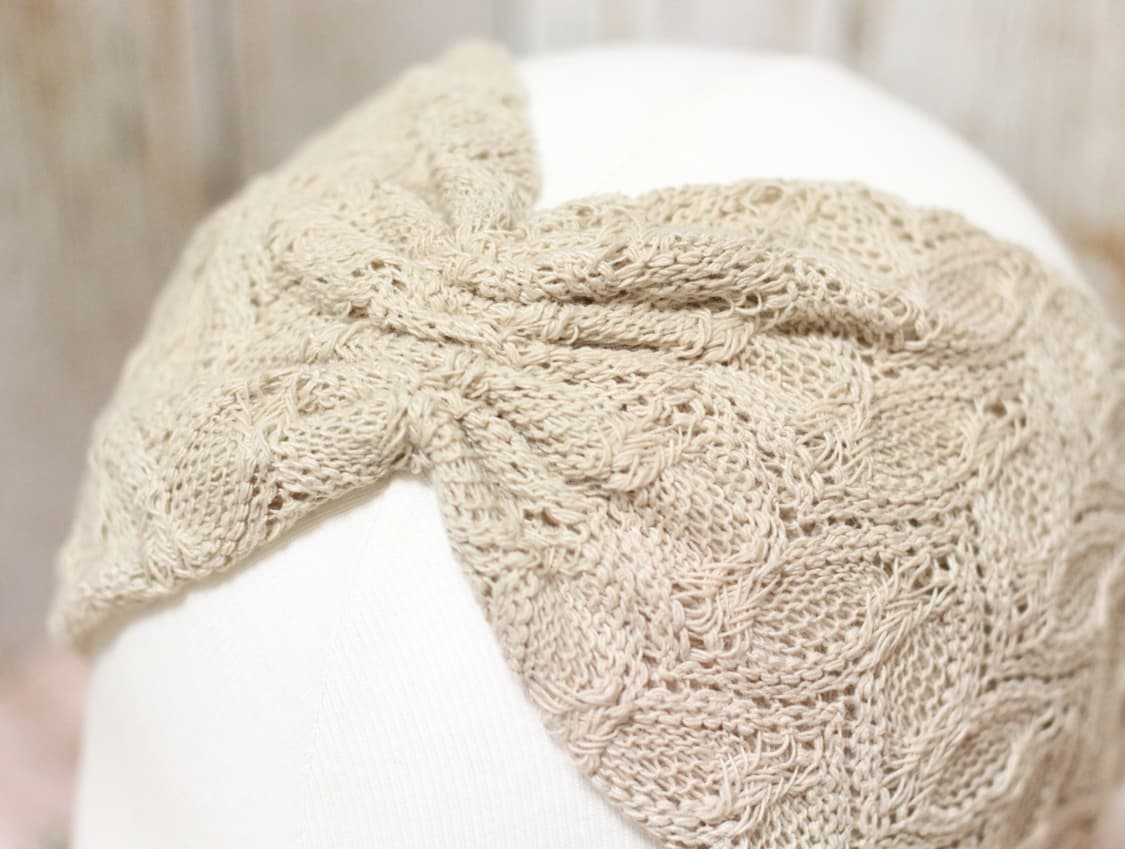 핸드메이드 베이지 니트 헤어밴드 상품이미지4