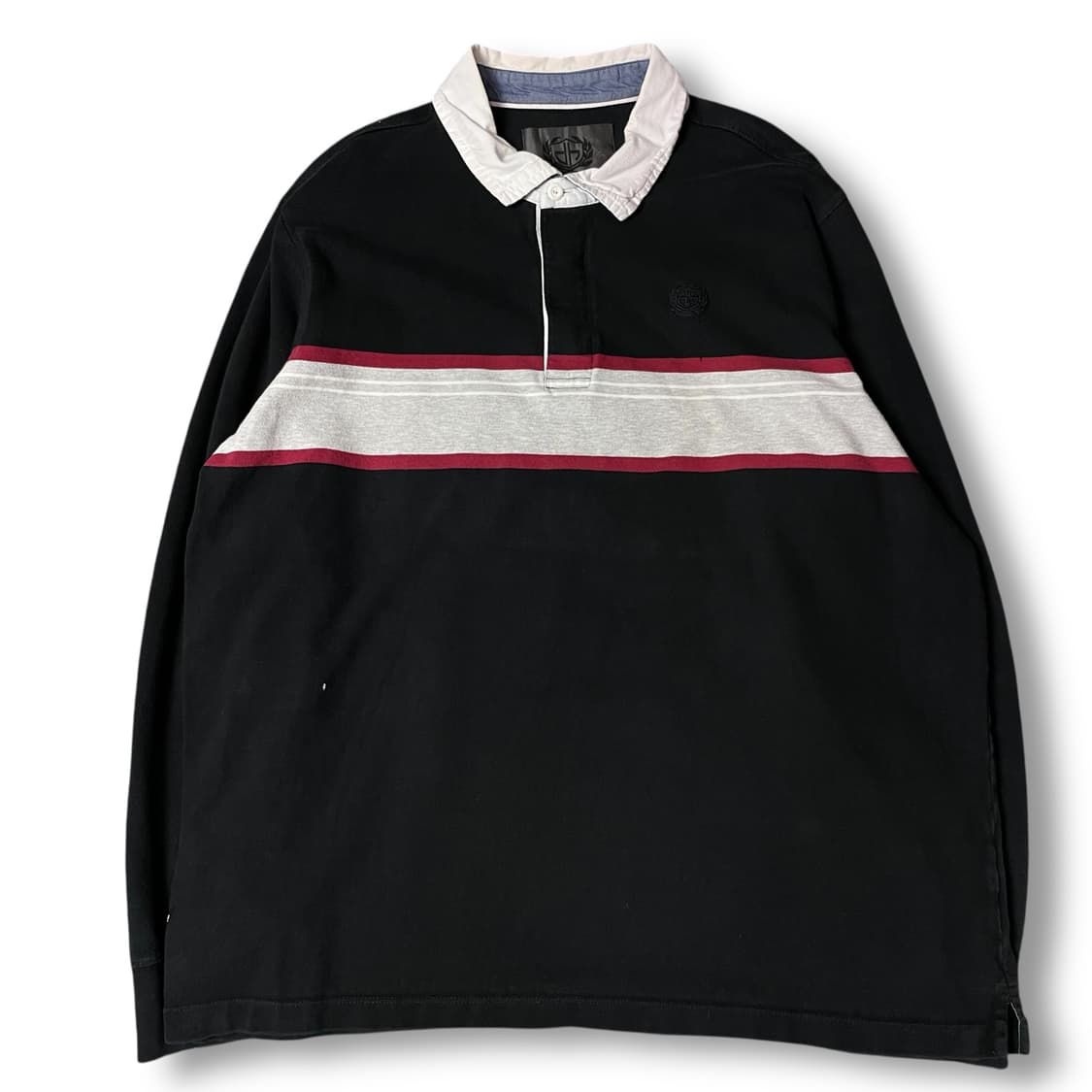 DENVER HAYES 블랙 pk 카라 단가라 긴팔 티셔츠 2XL 상품이미지1