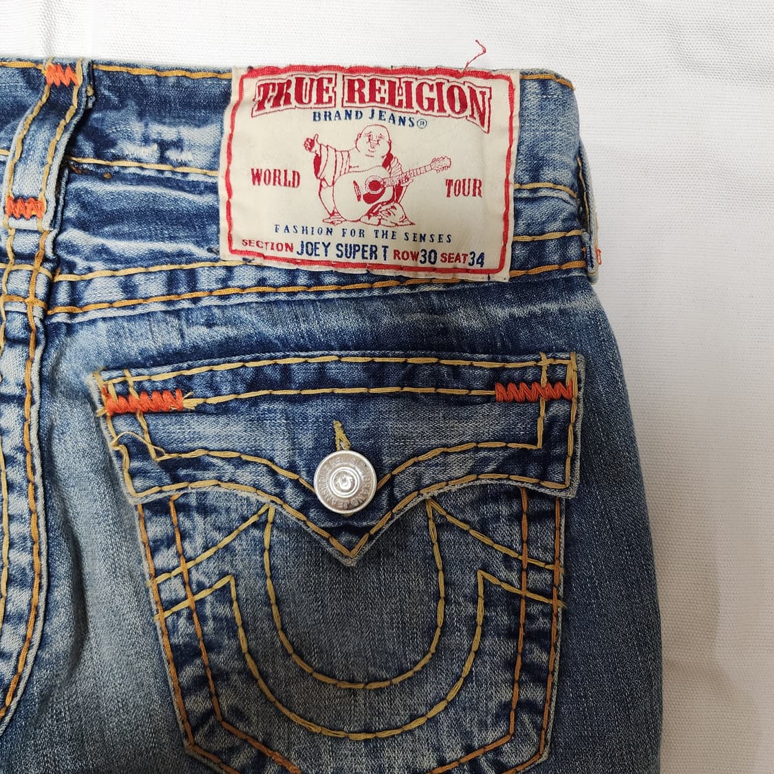 트루릴리젼 JOEY SUPER T Y2K 스티치 부츠컷 데님팬츠 상품이미지7