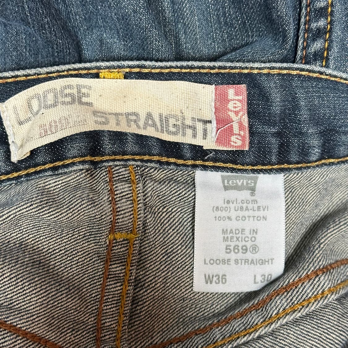 빈티지 00s 리바이스 569 36x30 상품이미지6