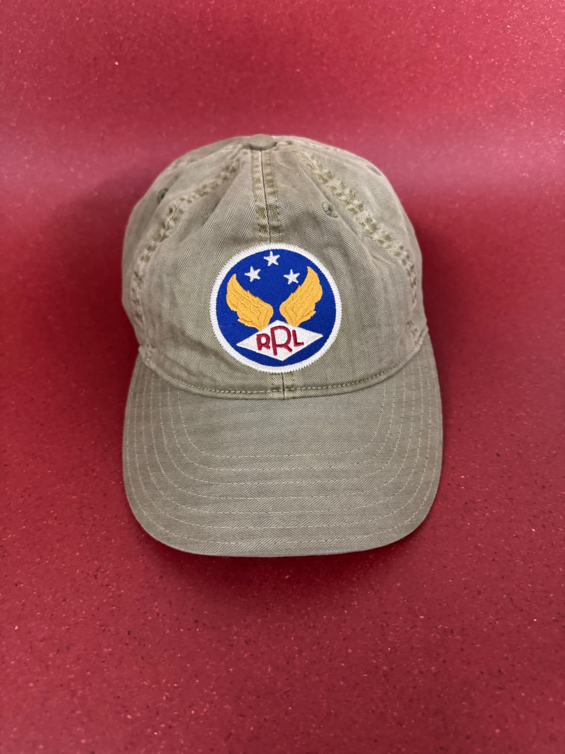 RRL 더블알엘 랄프로렌 폴로 윙로고 모자 볼캡 카키색 상품이미지1