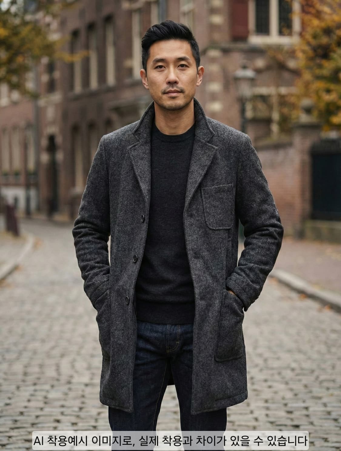 시리즈 울 헤링본 엘보 패치 싱글 코트 100 상품이미지1