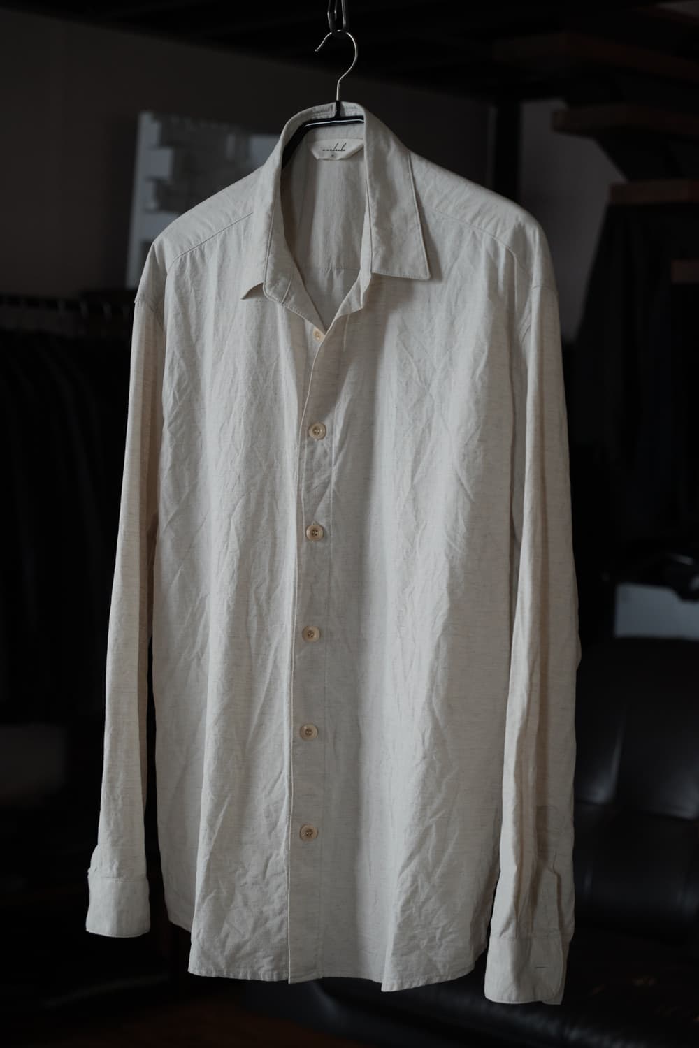 워드로브41/ 포엣 오버셔츠, 멜란지 아이보리, L(105) 상품이미지3