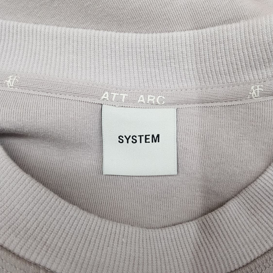 한섬 시스템 SYSTEM 2021 로고 자수 크루넥 맨투맨 F사이즈 상품이미지6