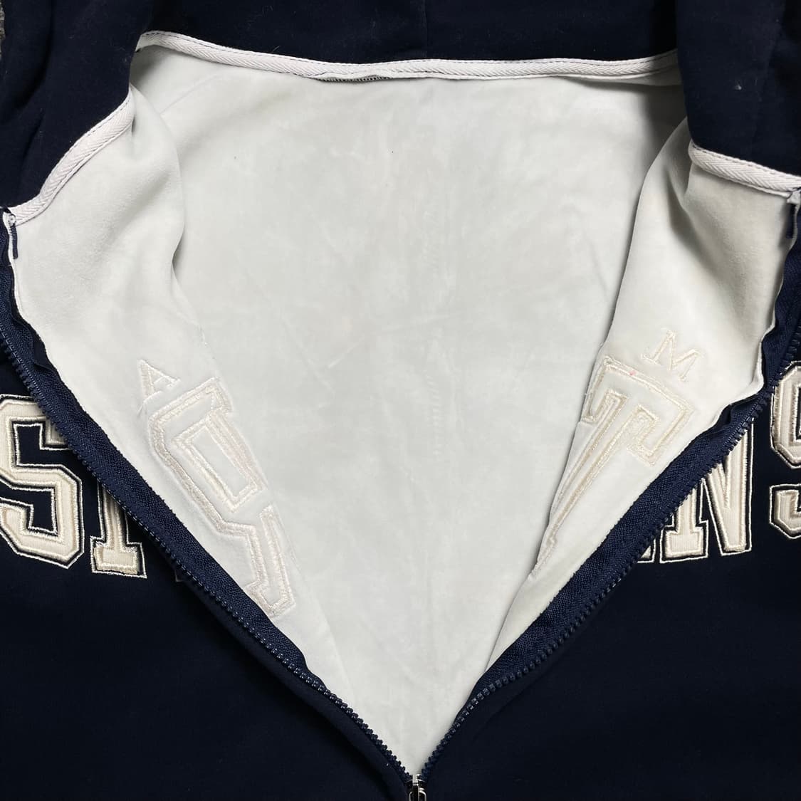 빈티지 spartans 빅로고 박시핏 스웻 기모 후드 집업y 5284 상품이미지5