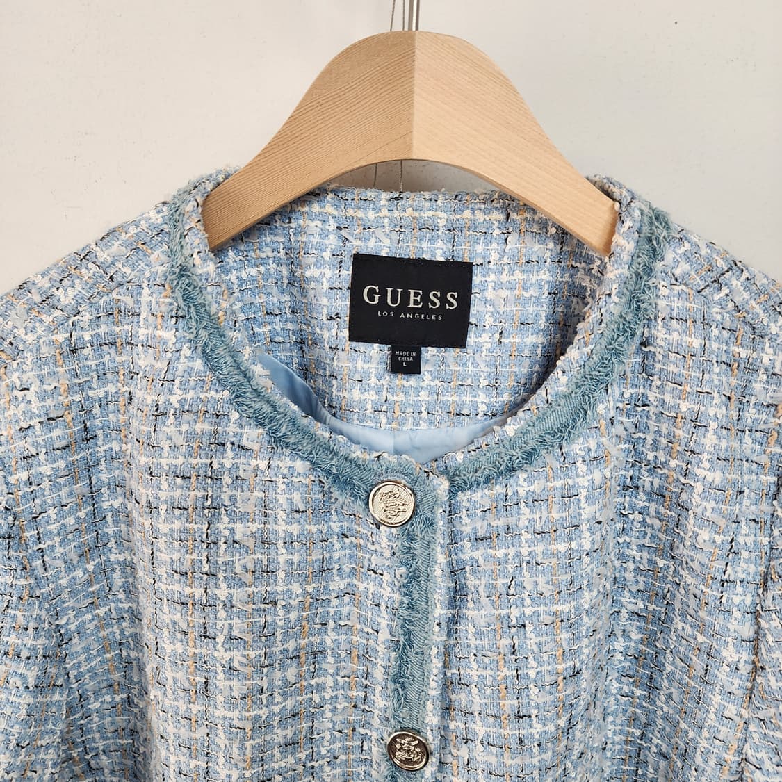 게스 트위드 반팔 자켓 블루 상품이미지2