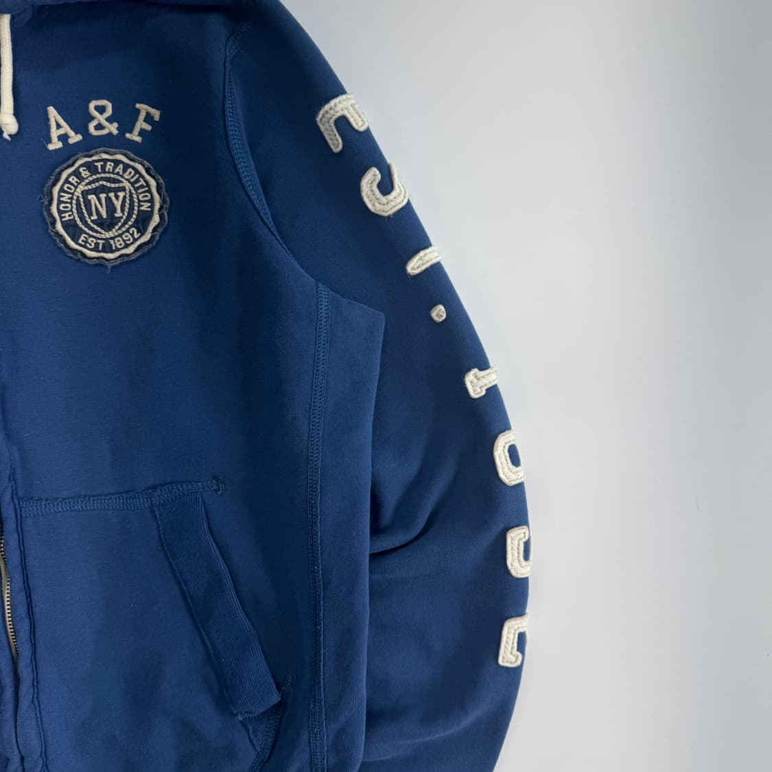 Abercrombie 아베크롬비 사이드로고 블루 후드집업  상품이미지5