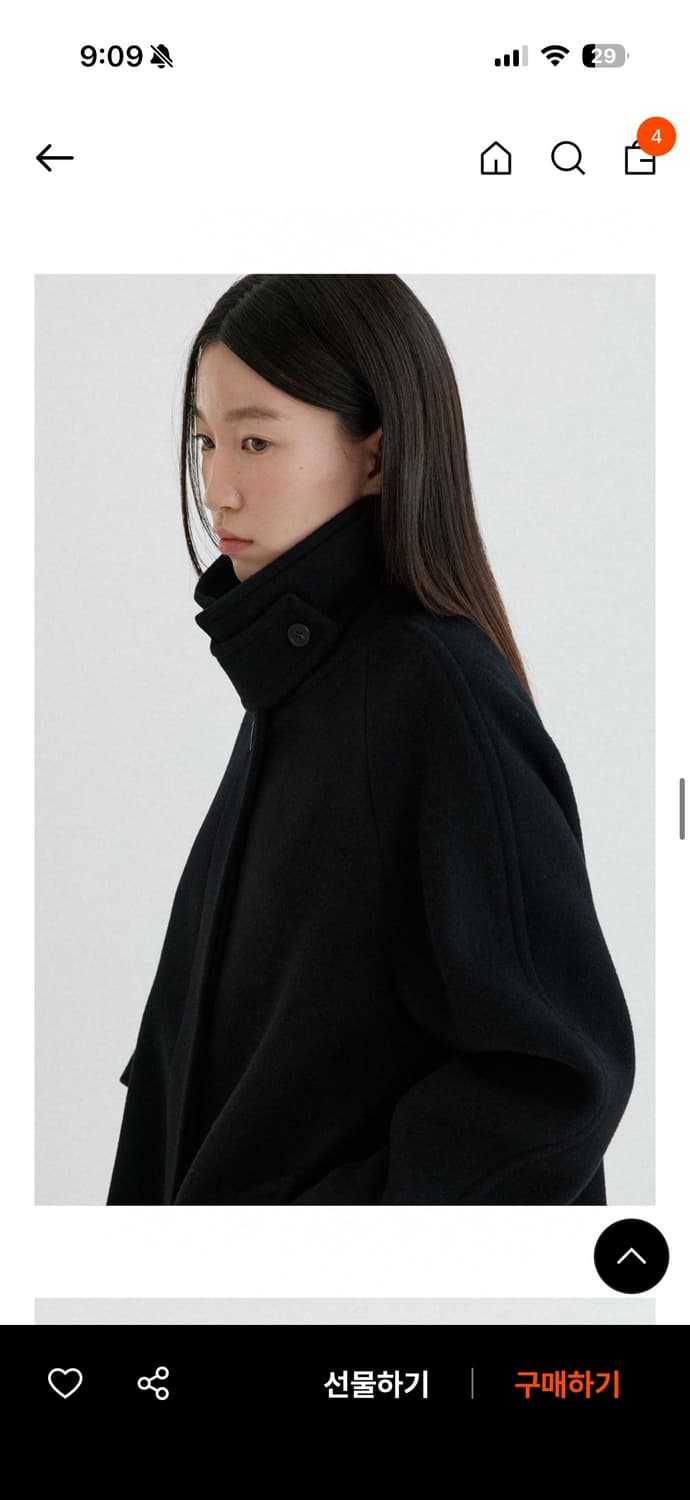 스프링크로커스 하프 발마칸 코트 블랙 상품이미지1