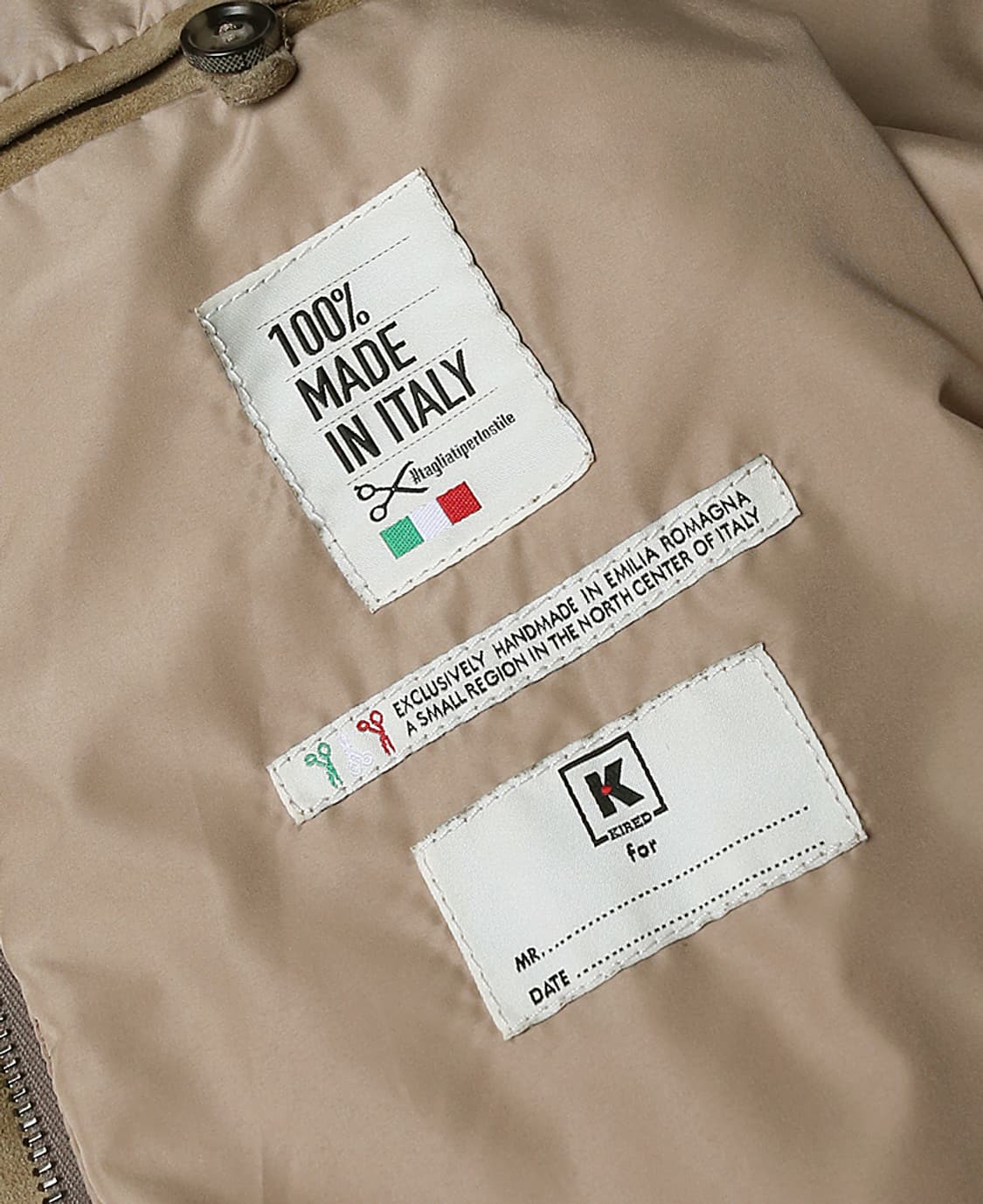 키레드 [Kired] 키톤 럭셔리 베이지 램스킨 스웨이드 베스트 상품이미지8