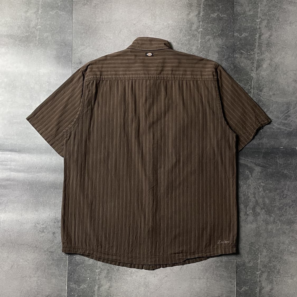 DICKIES 디키즈 브라운 스트라이프 반팔 워크셔츠 A00931 상품이미지7