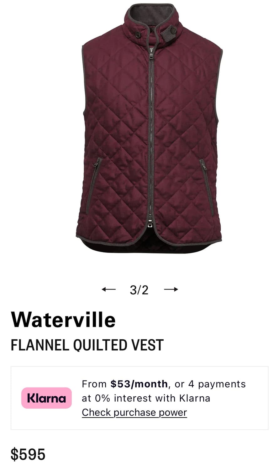 워터빌 WATERVILLE 플란넬 퀄팅 베스트 상품이미지5