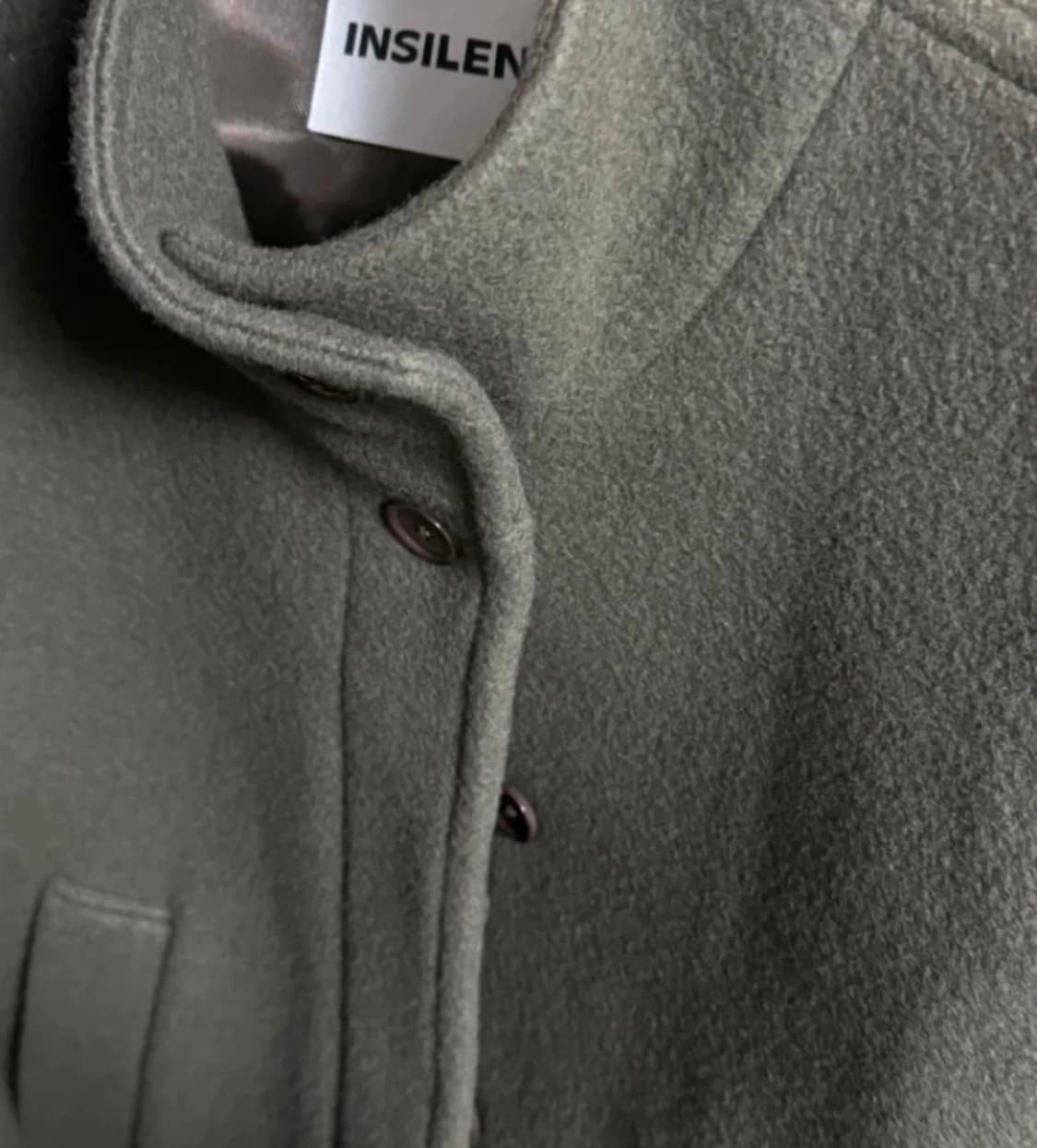 인사일런스 우먼 미니멀 쇼트 코트 (BROWN) 상품이미지5