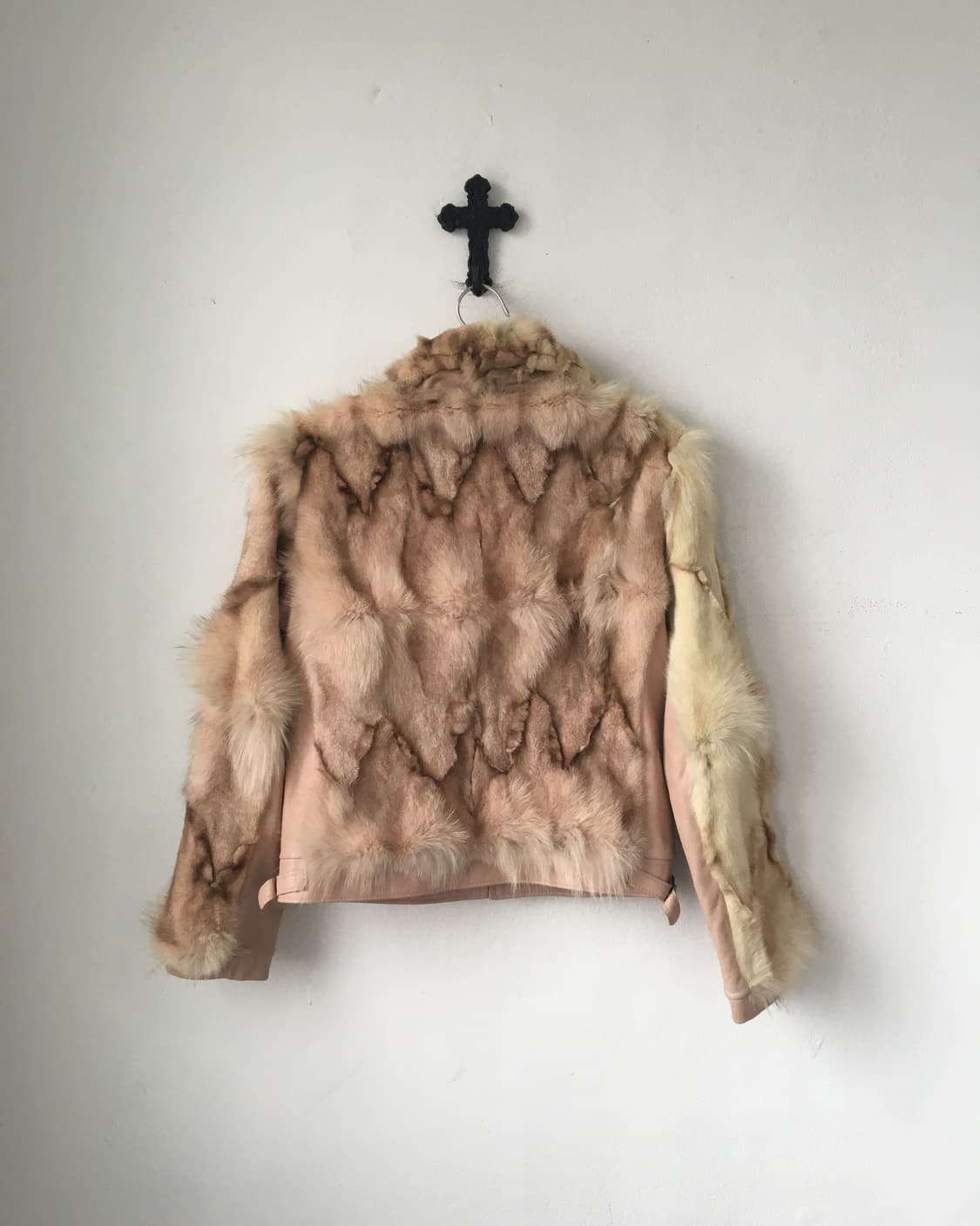 Fox fur zip up lamb leather jacket 상품이미지3