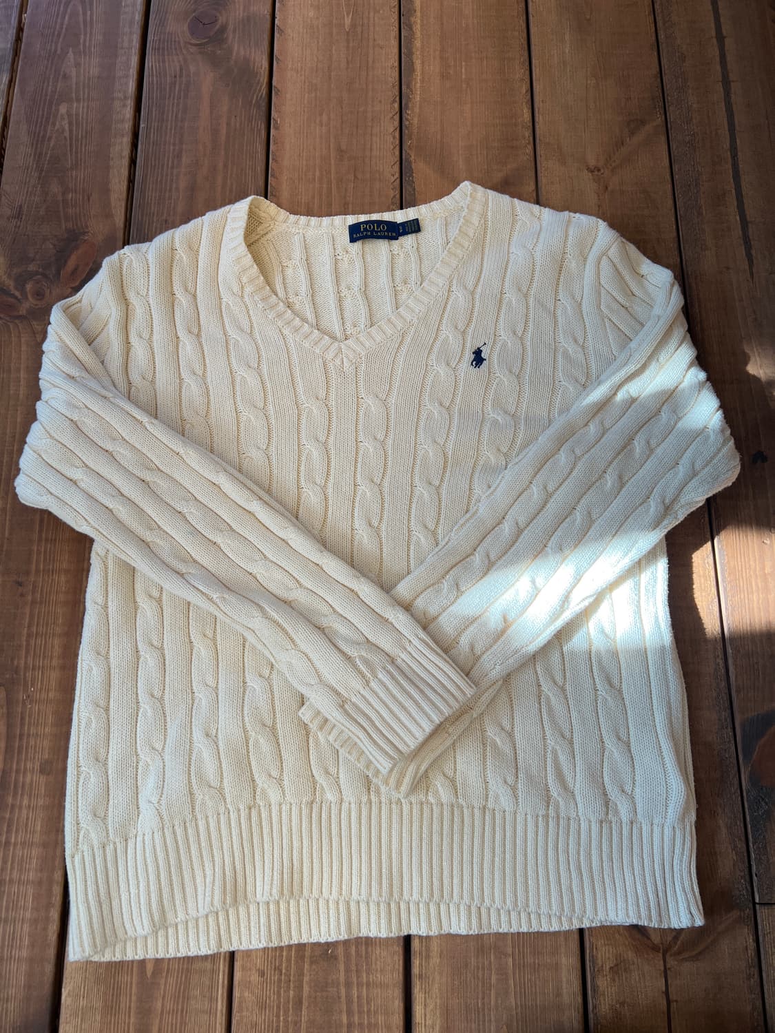 폴로 크림 꼬임 니트 상품이미지6