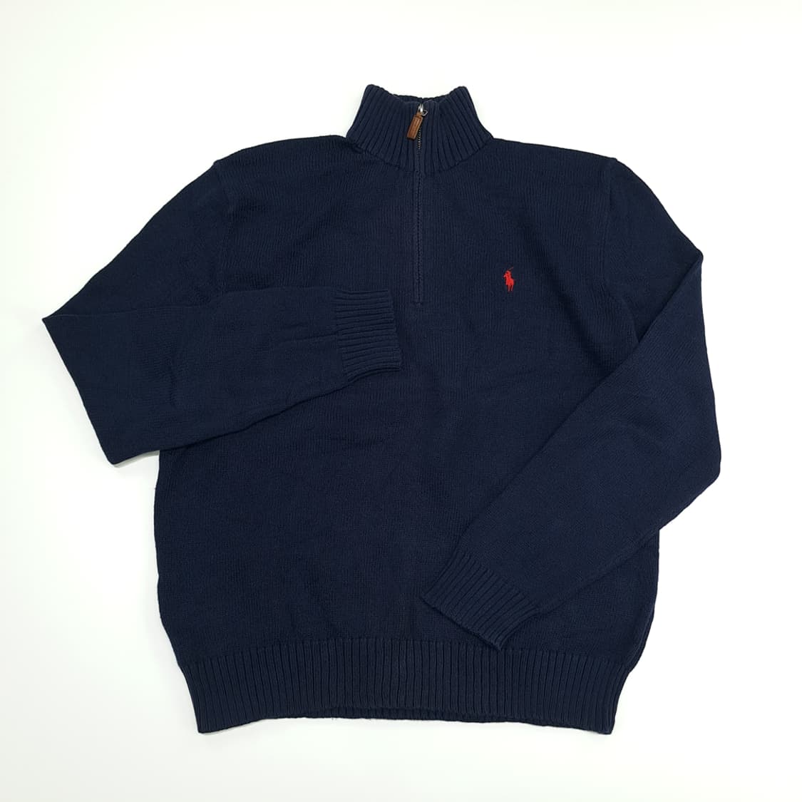 CN739 M 폴로 랄프로렌 네이비 하프집업 니트 스웨터 상품이미지2