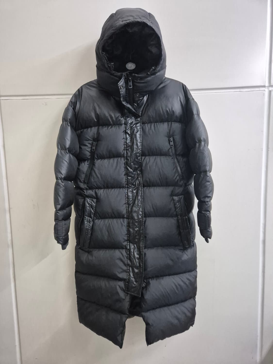 캘빈클라인 진 블랙 후드 롱패딩(95/M) 상품이미지1