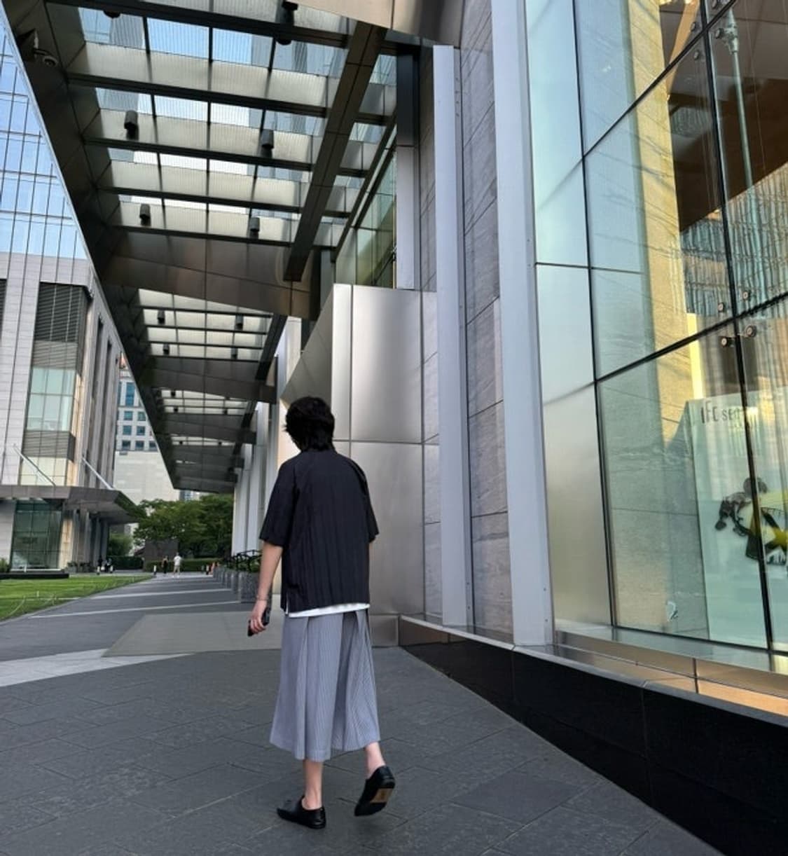 옴므플리세 하카마 숏 (몰그레이 3)  상품이미지4