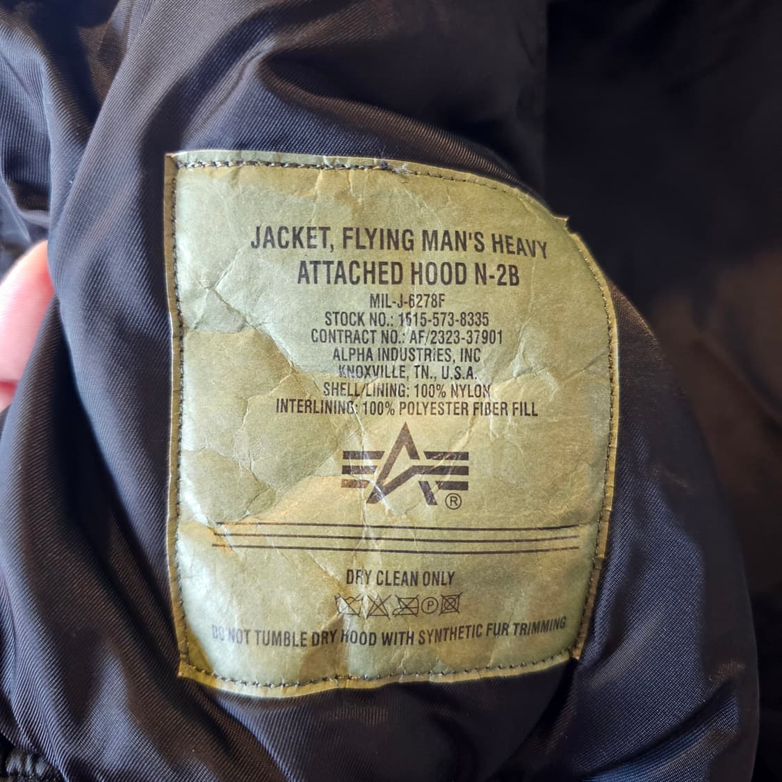 Xs 알파인더스트리 n2b 블랙 새상품급 상품이미지5