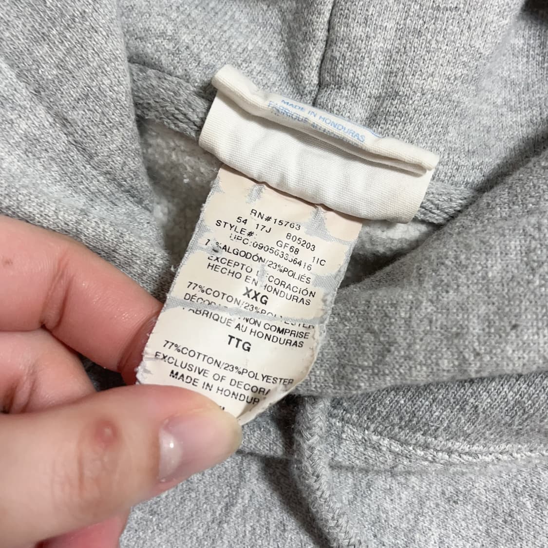 [정품] 챔피온 그레이 투로고 기모 후드티 [ XXL ] 상품이미지5