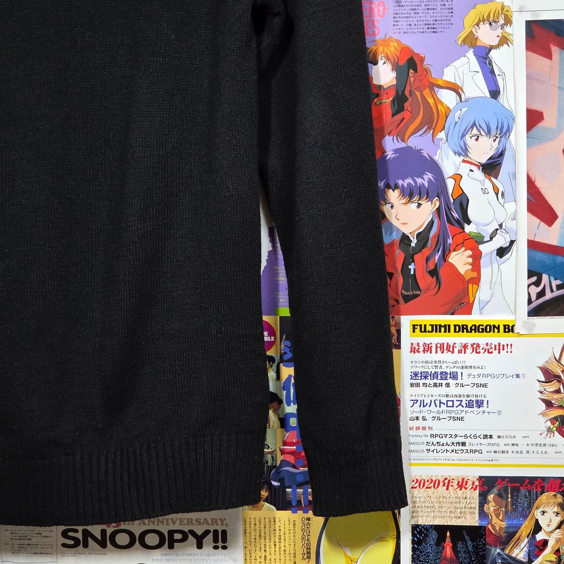 빈티지 펑크 해골 패턴 반집업 니트 상품이미지7