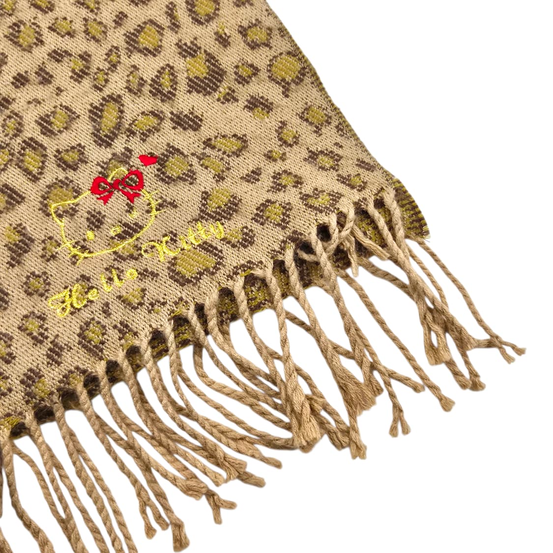 09s 레트로 키티 호피 니트 머플러 상품이미지2