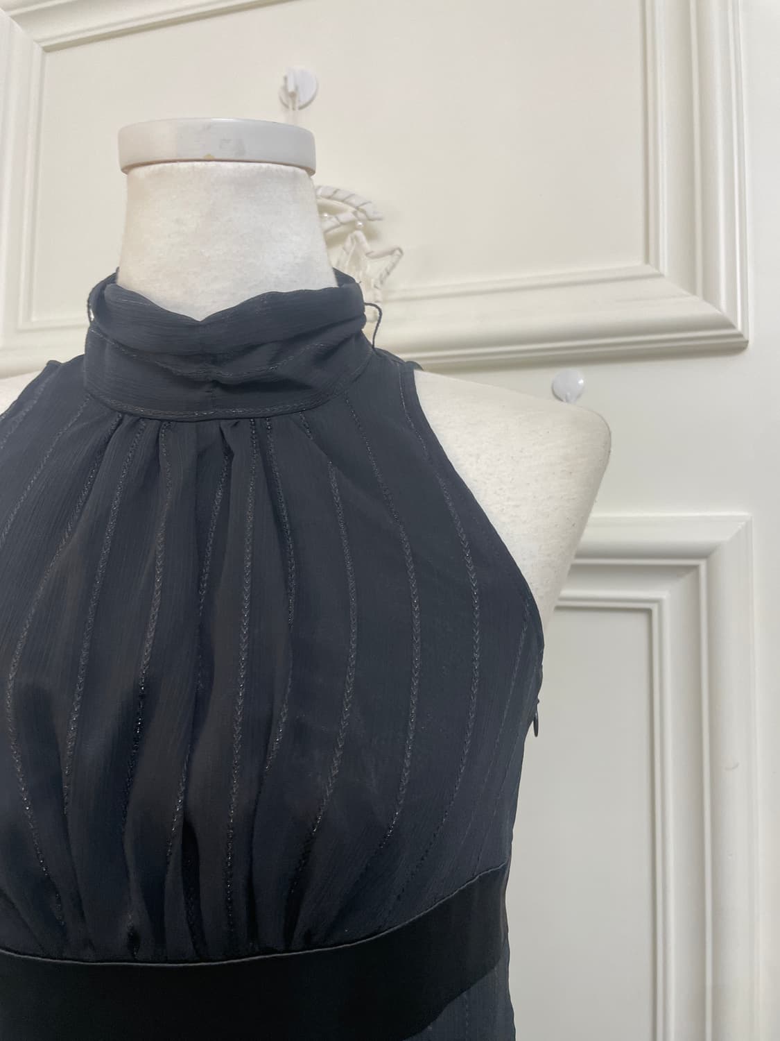 black shirring pleats slim halter opc 상품이미지7