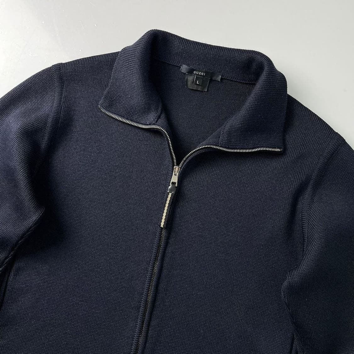 구찌 GUCCI 00s 투웨이 블루종 니트 자켓 PR1678 상품이미지2