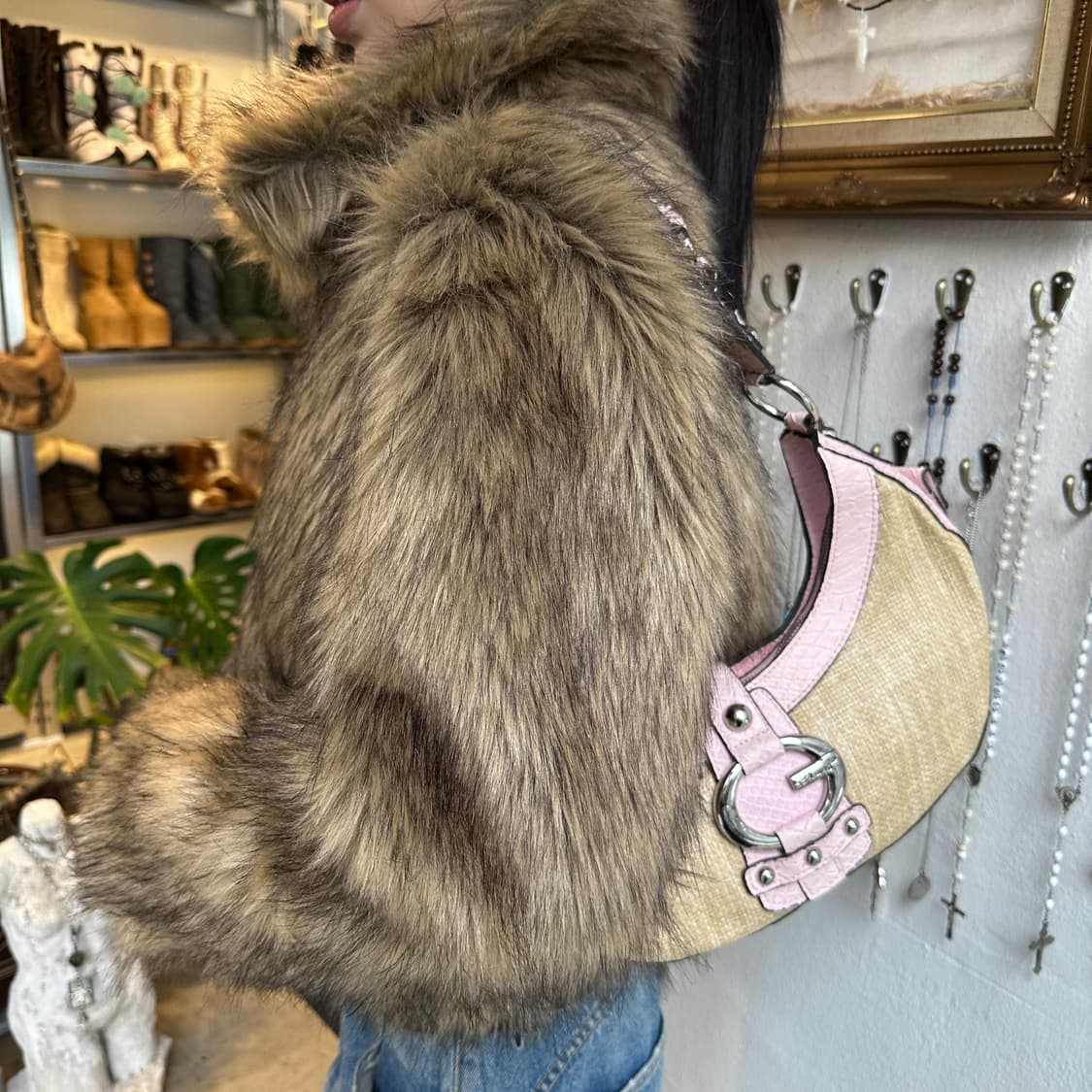 00s 빈티지 게스 새들 숄더백 상품이미지7