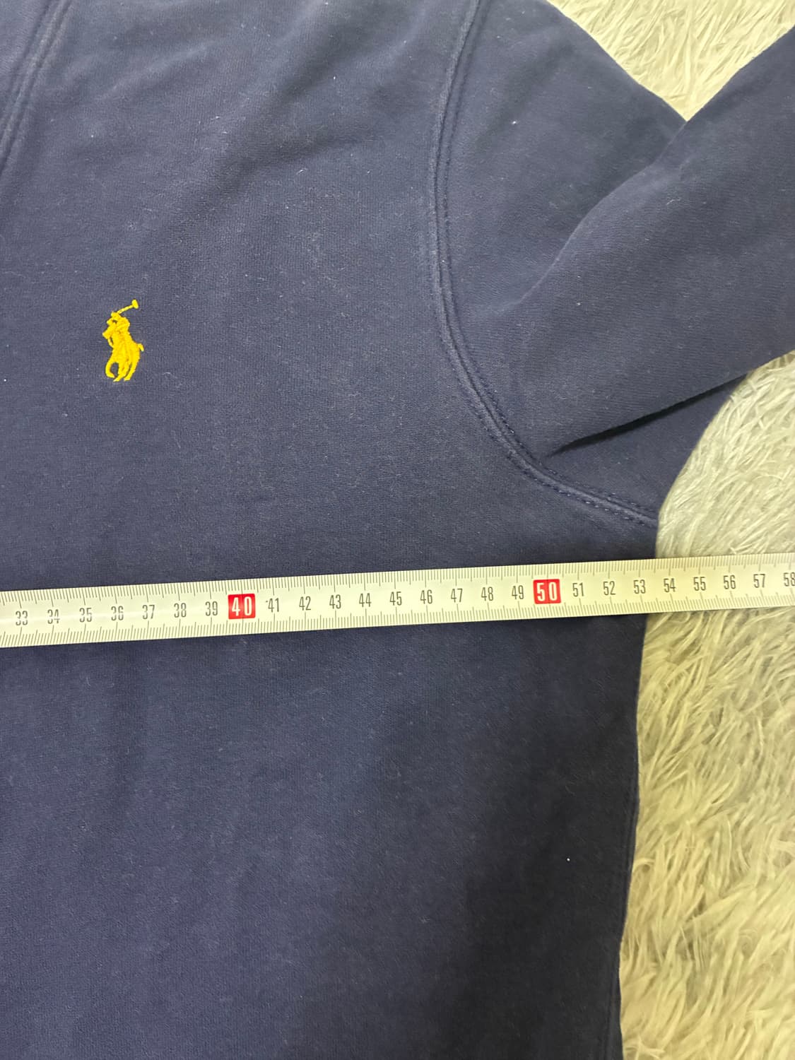 폴로 랄프로렌 옐로우 포니 숄카라 스웻셔츠(L) 상품이미지5