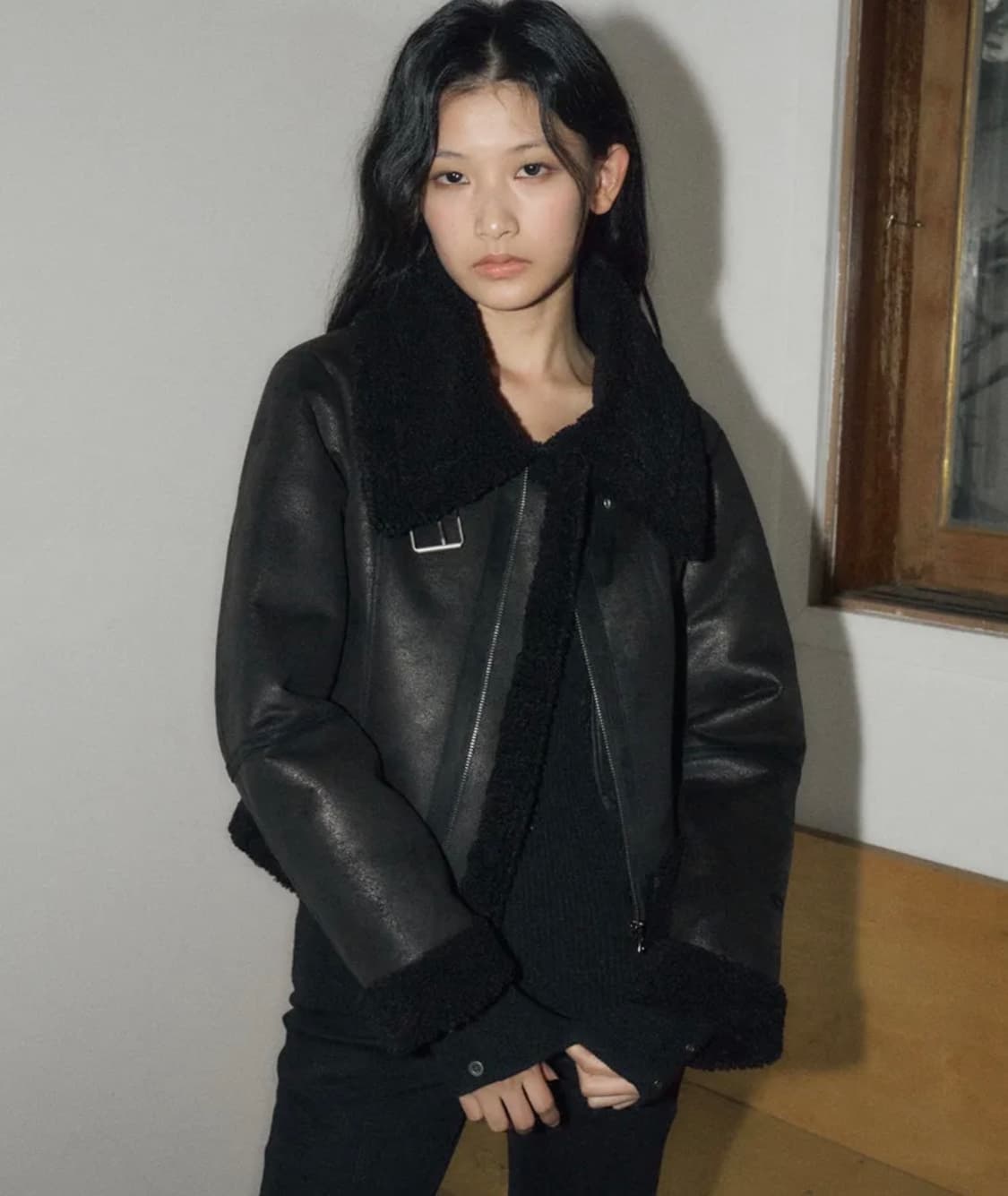 헬레네파리스 피티드 스웨이드 무스탕 상품이미지1