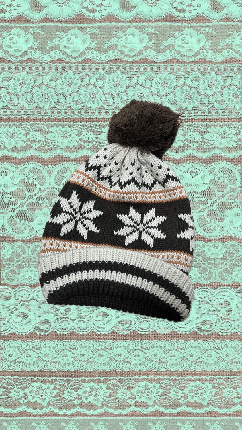 노르딕 패턴 방울 비니 상품이미지1