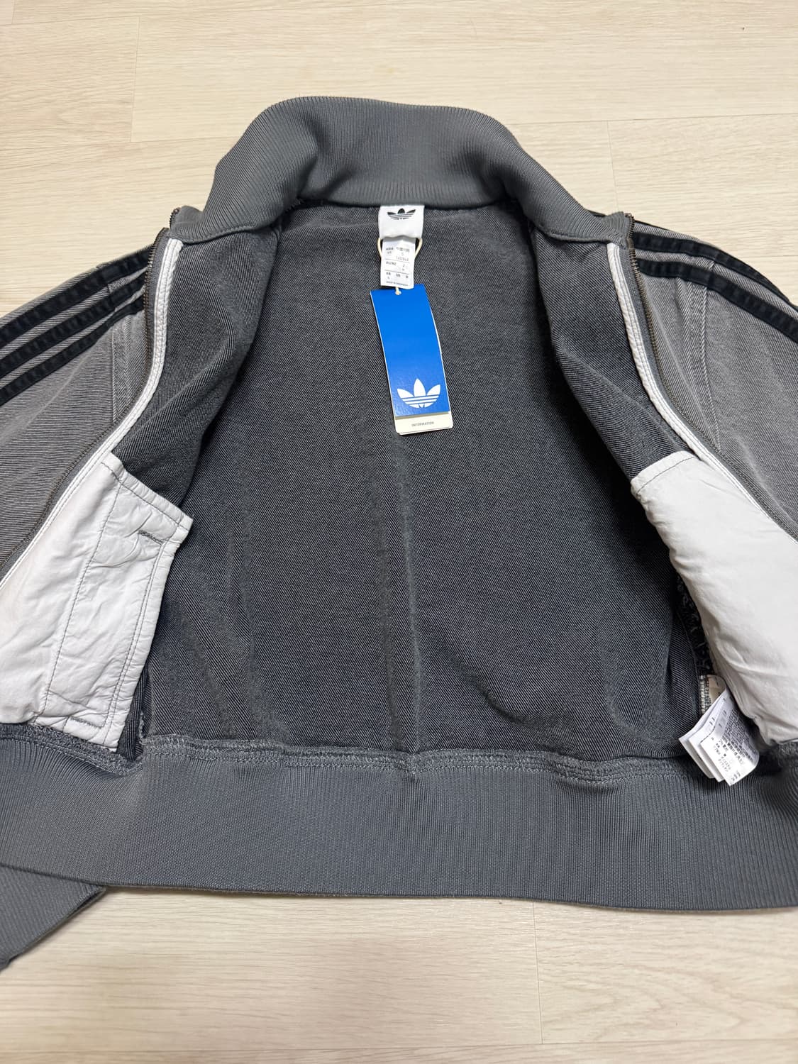 아디다스 데님 트랙탑 차콜 블랙 S 상품이미지8