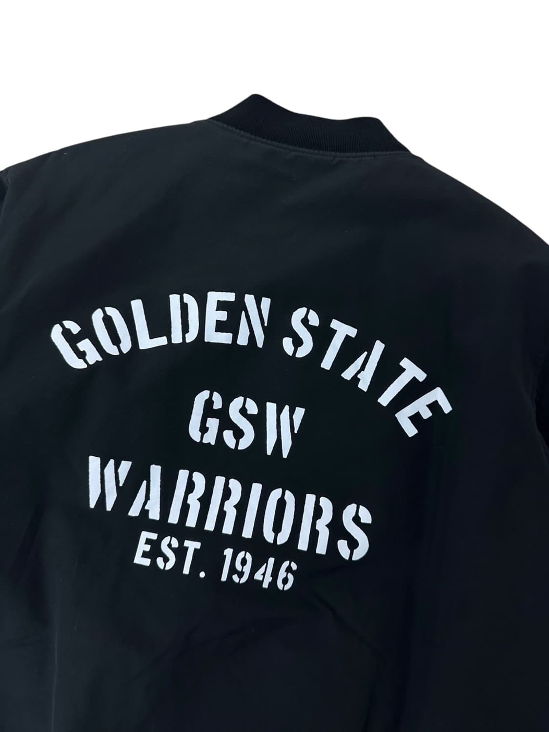 NBA 골든스테이트 누빔 MA-1 항공점퍼 블랙 (M) 상품이미지10