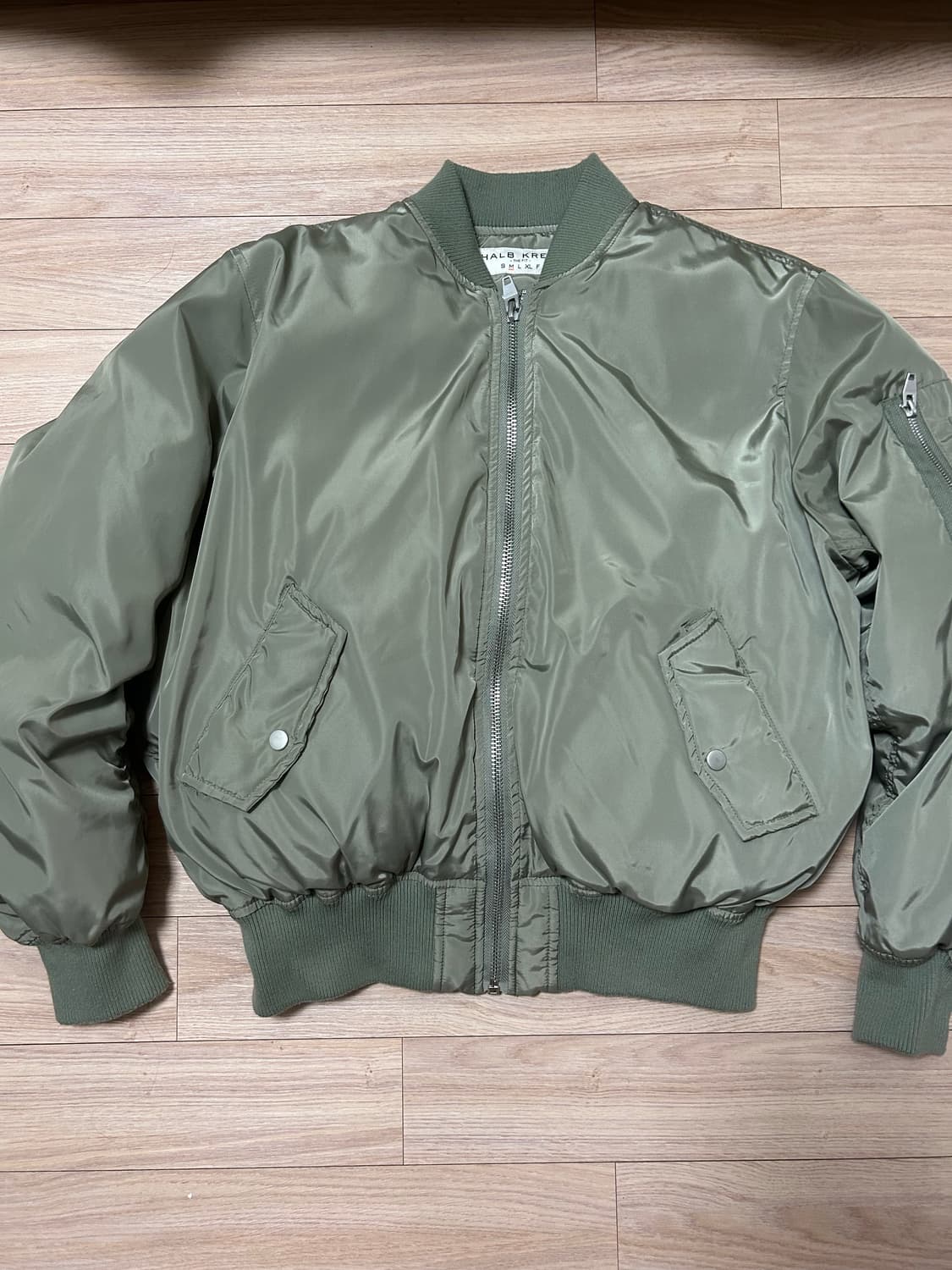 하프크라이즈 레이아웃 카키 ma-1 상품이미지2