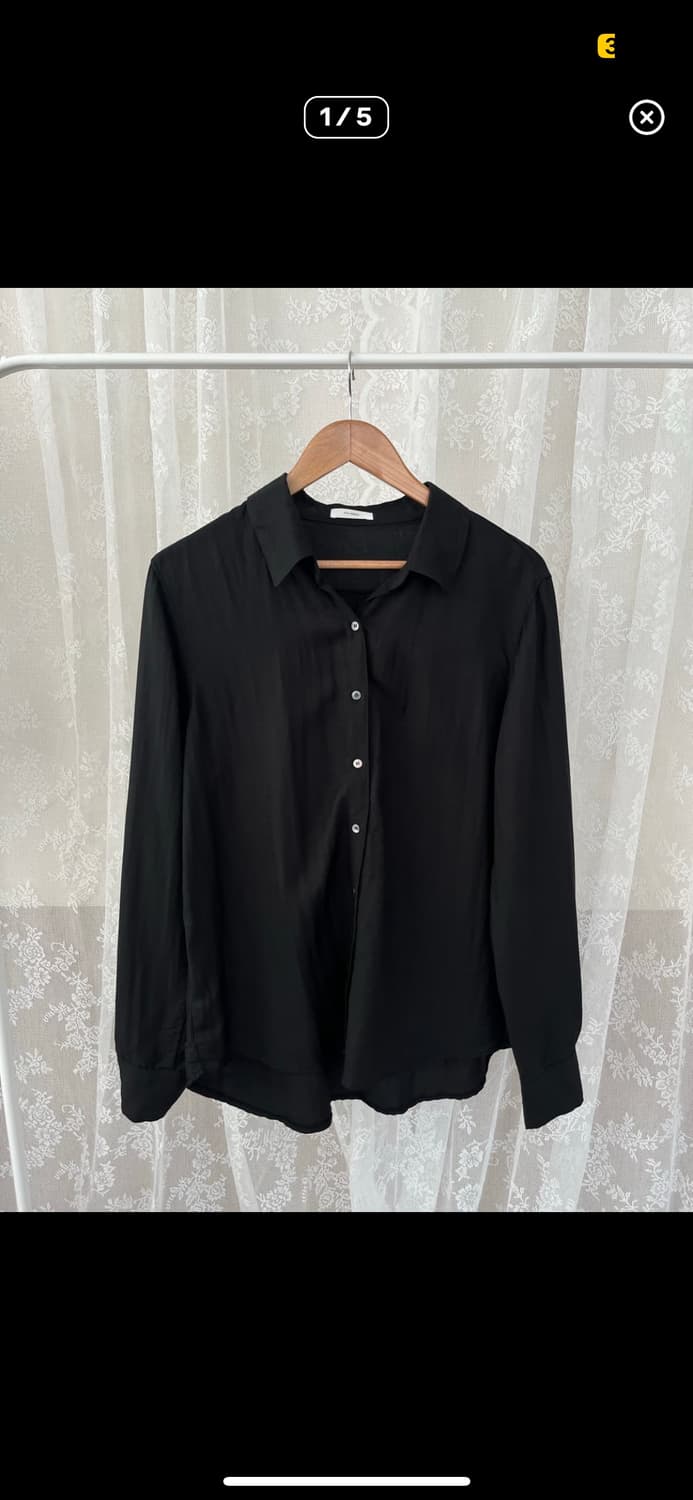 제평) 플라이어웨이 비스코스 셔츠 블랙 상품이미지1