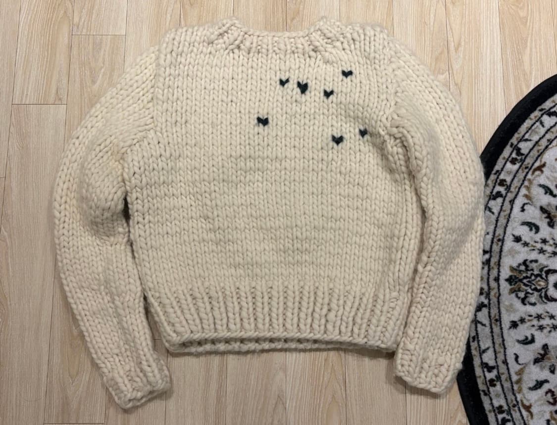 stu 핸드메이드 포인트 스웨터 니트 크림 상품이미지1