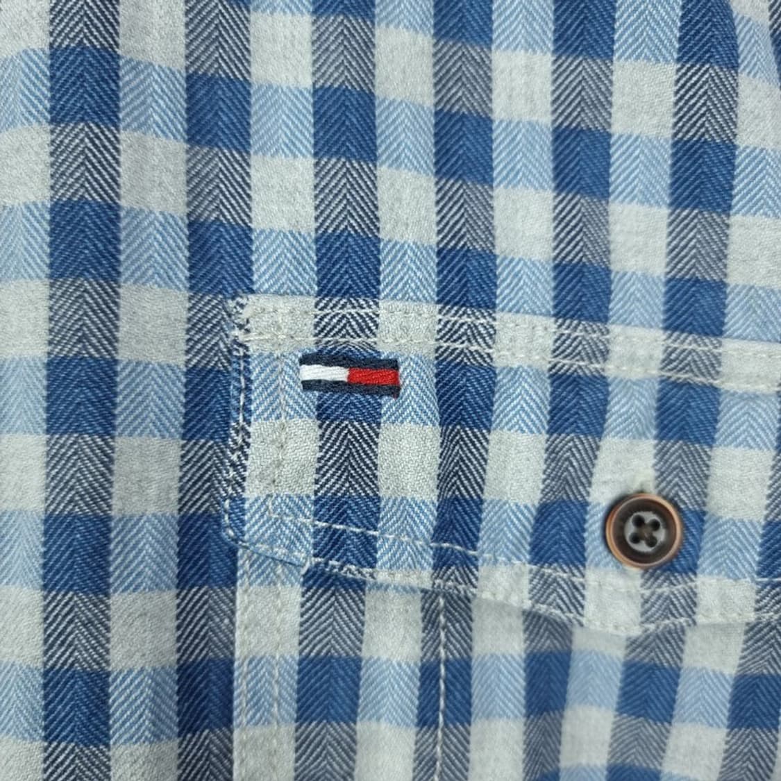 [타미힐피거] 로고 자수 체크 셔츠 M19773 상품이미지7