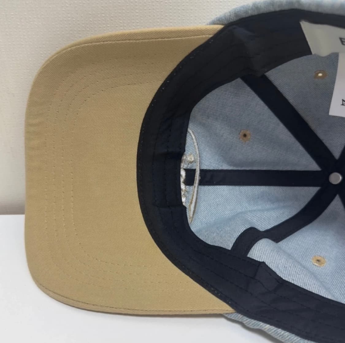 [EMIS] 뉴 로고 데님 볼캡 라이트 블루 데님 베이지 상품이미지7