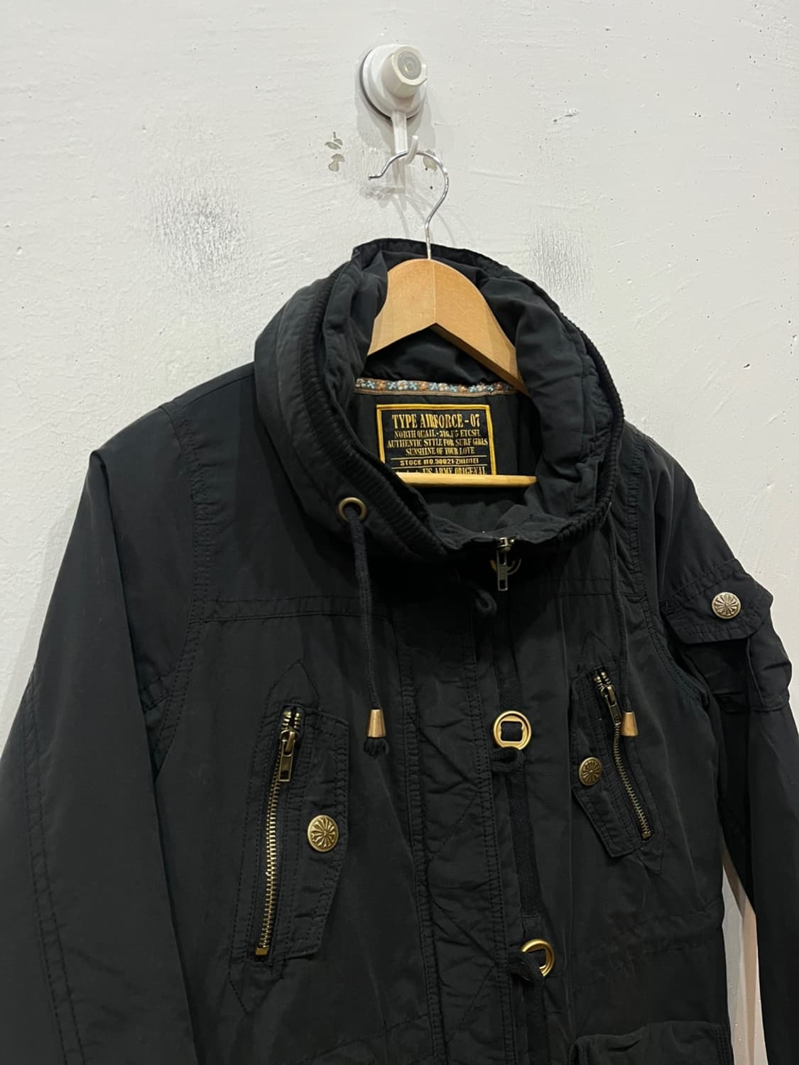 JPN 밀리터리 자켓 블랙 우먼즈 상품이미지2