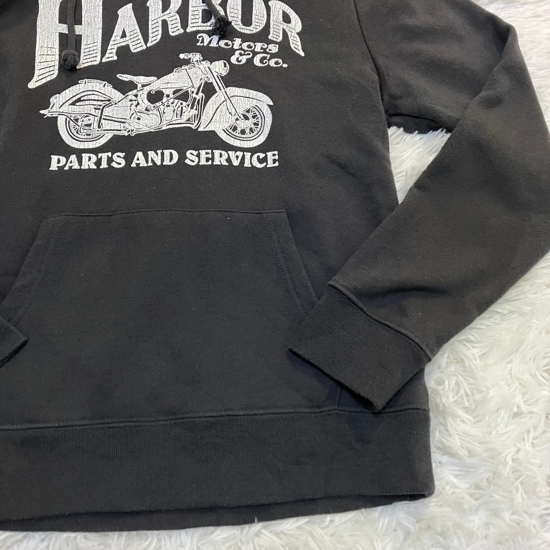 빈티지 바이커 백 자수 차콜 후드 832 y2k 스트릿 모리 갸루 일본빈 상품이미지4