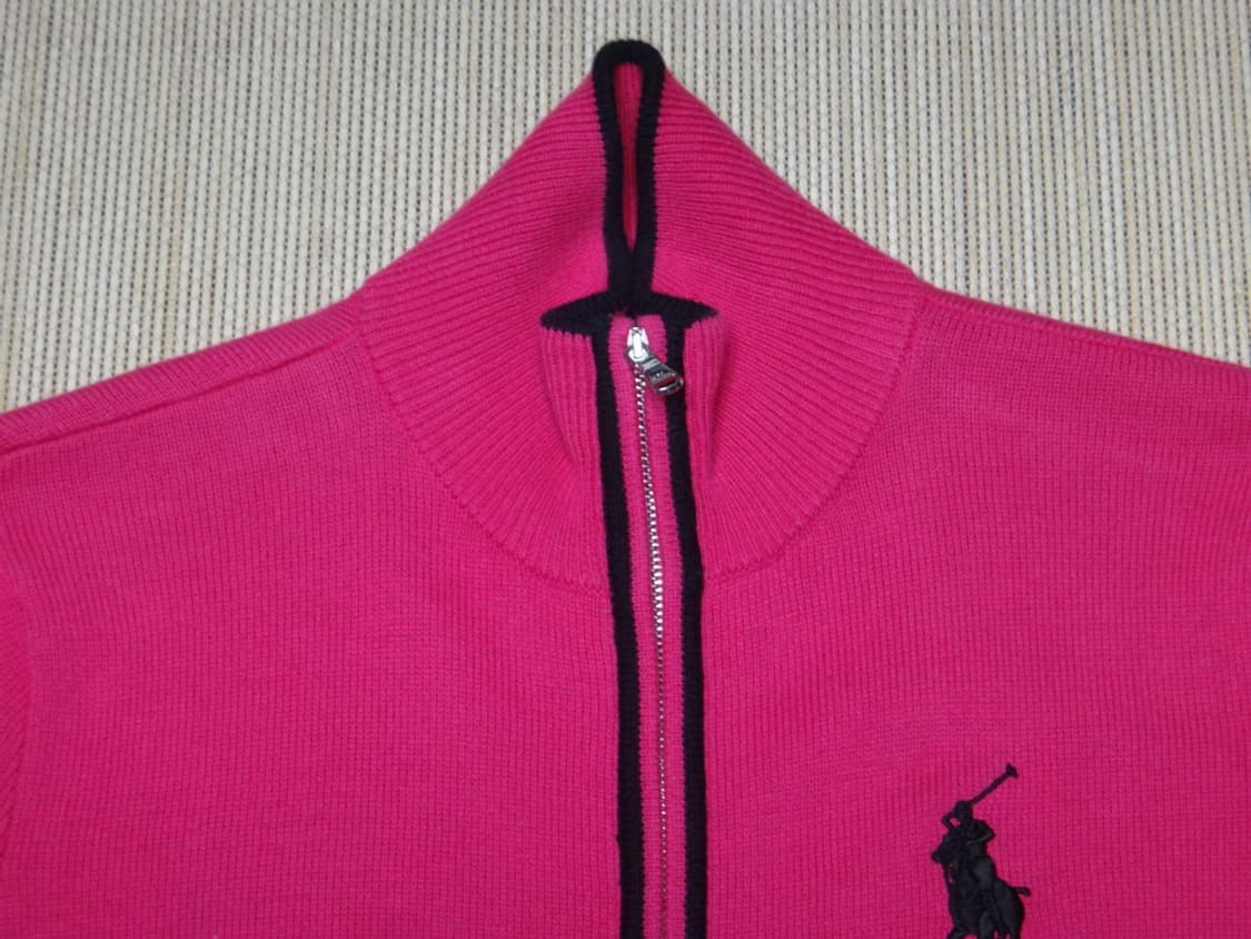 (XS) 폴로골프 빅포니 자수 여성 터틀넥 니트 집업 상품이미지6