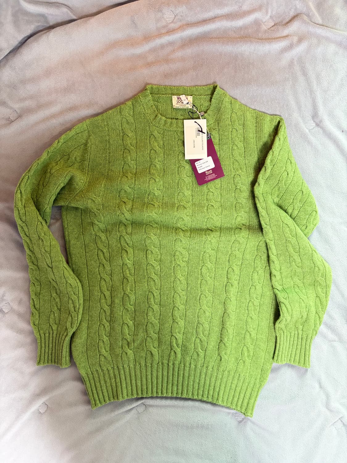 윌리엄로키 라운드 울 케이블 니트 M 사이즈 상품이미지1