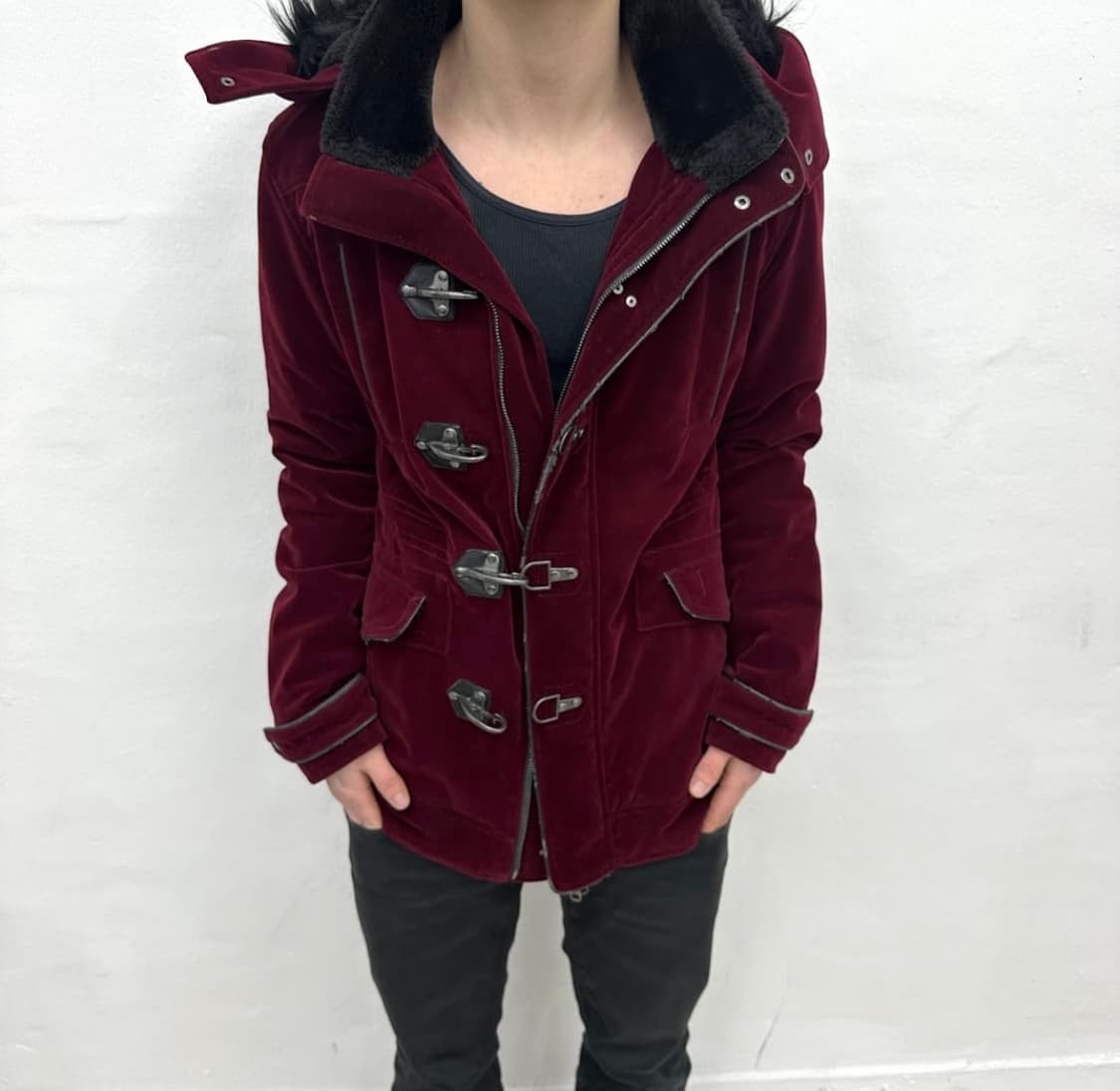 Semantic design velvet fur jacket 상품이미지1