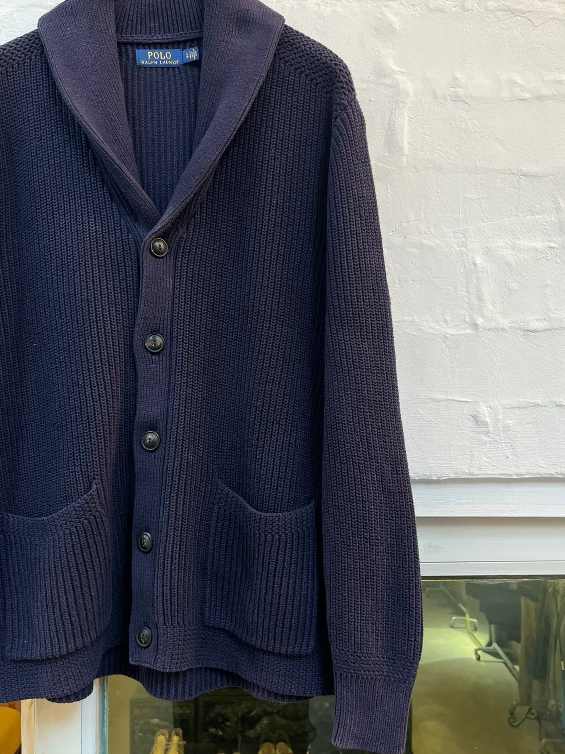 Polo Ralph Lauren 네이비 숄카라 가디건 S 상품이미지3