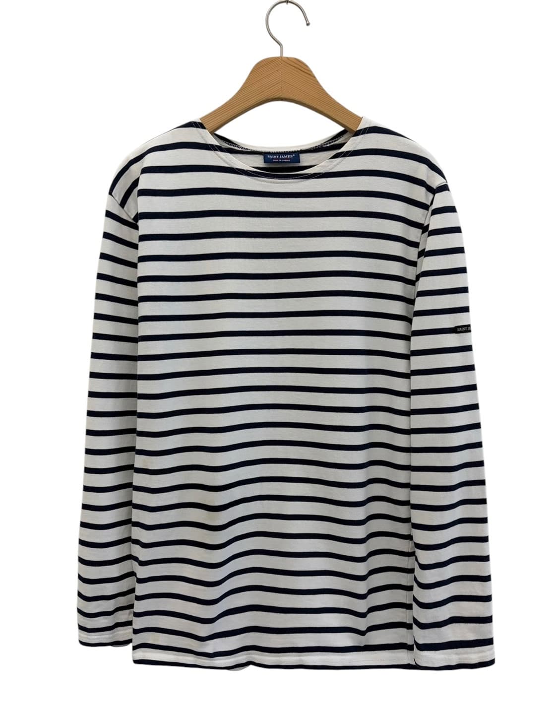 세인트제임스 롱슬리브 화이트&네이비 (S) 상품이미지1