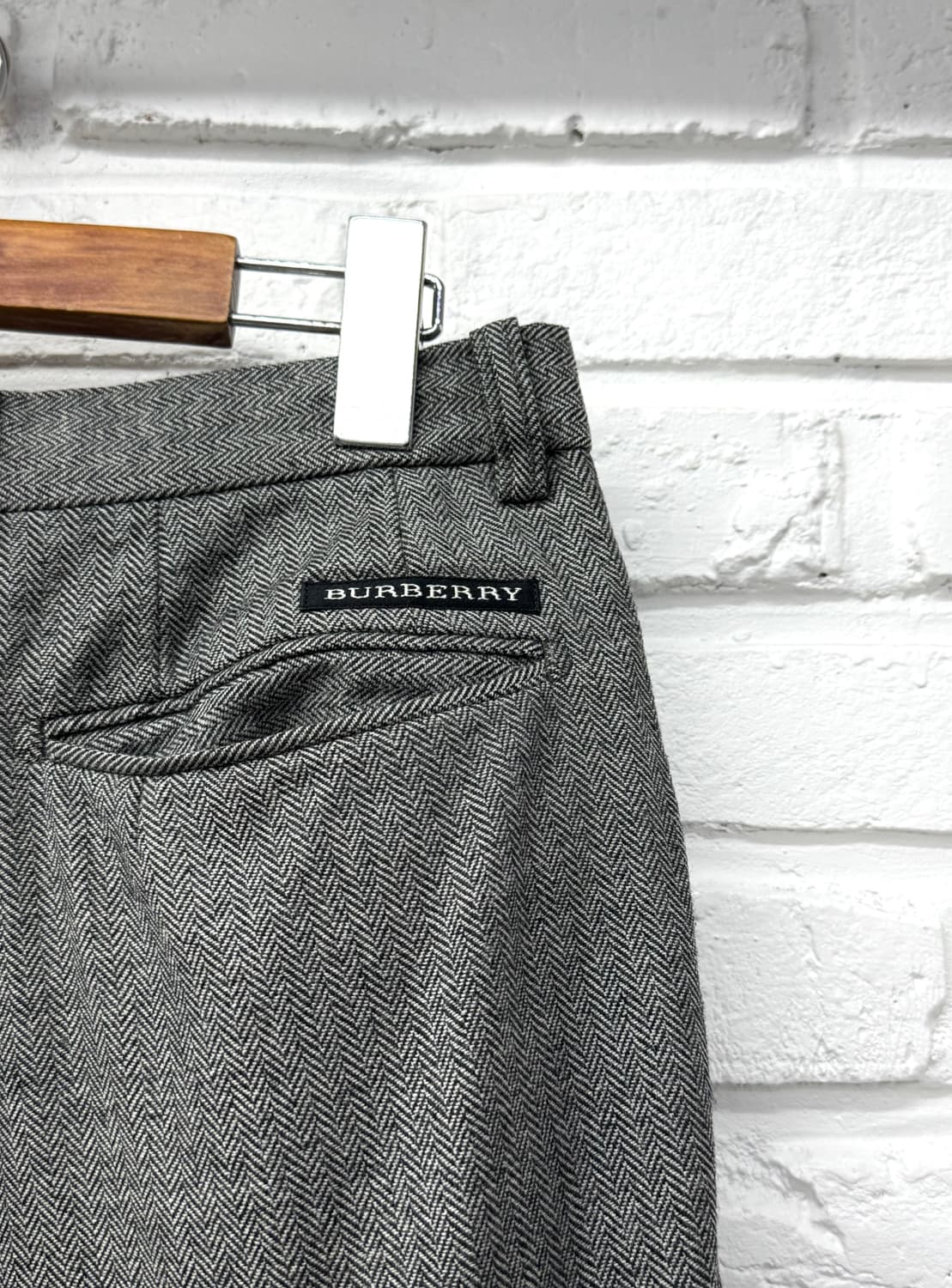 버버리 골프 그레이 울 슬랙스 상품이미지5