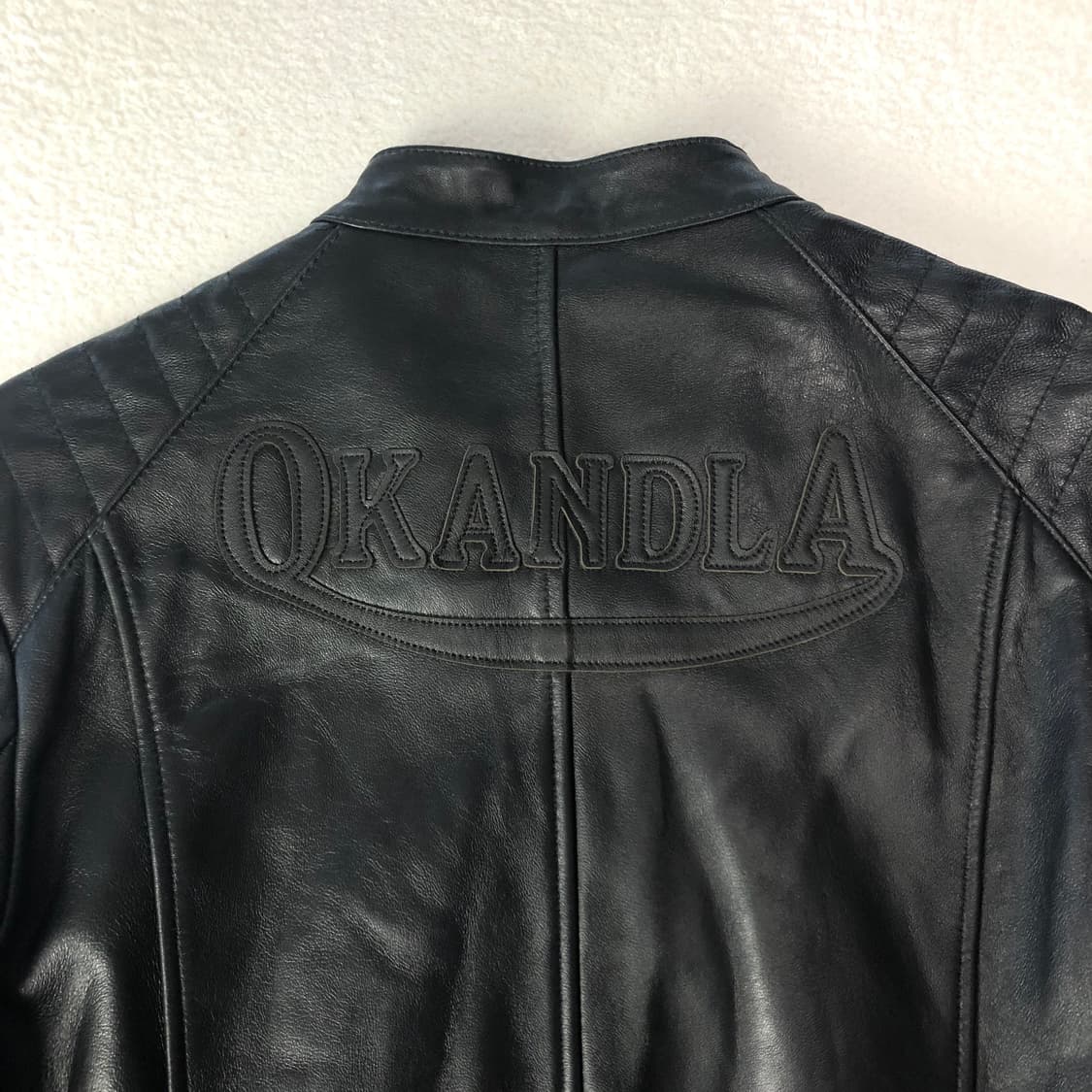 OKANDLA 쉽스킨 바이커 레더 자켓 상품이미지6