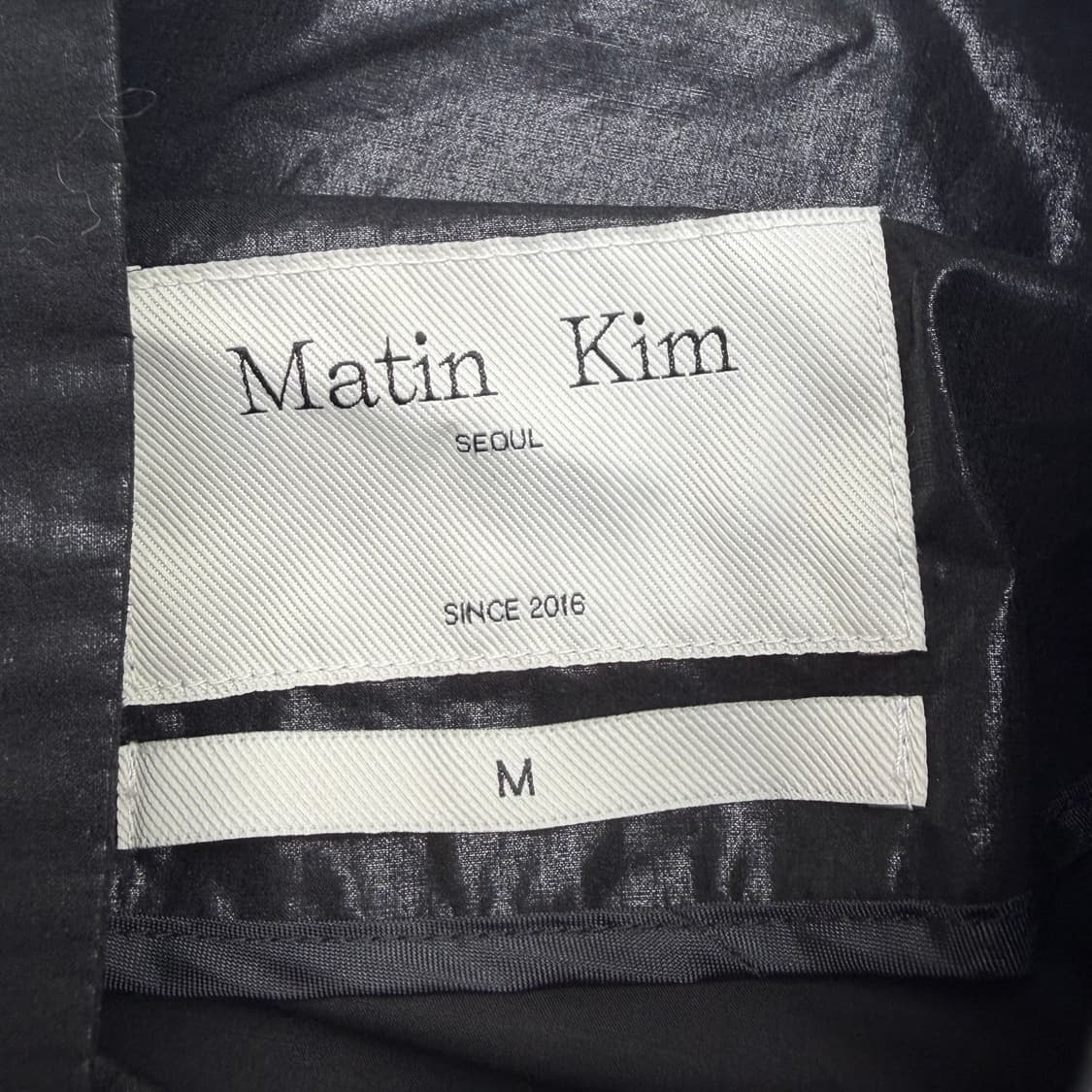 마뗑킴 코팅 크롭 블랙 블루종 자켓 M 상품이미지7